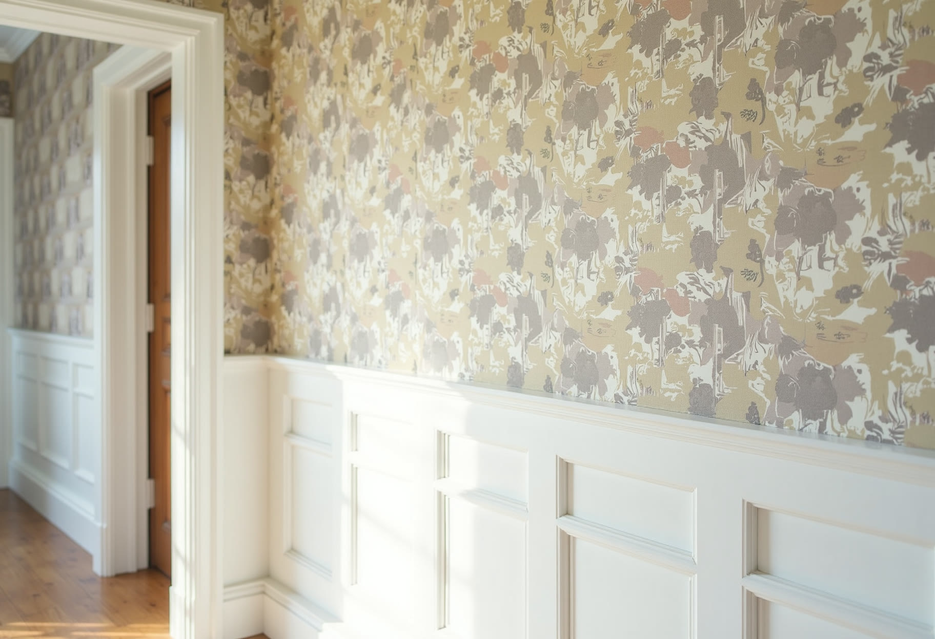 Hung accent wallpaper