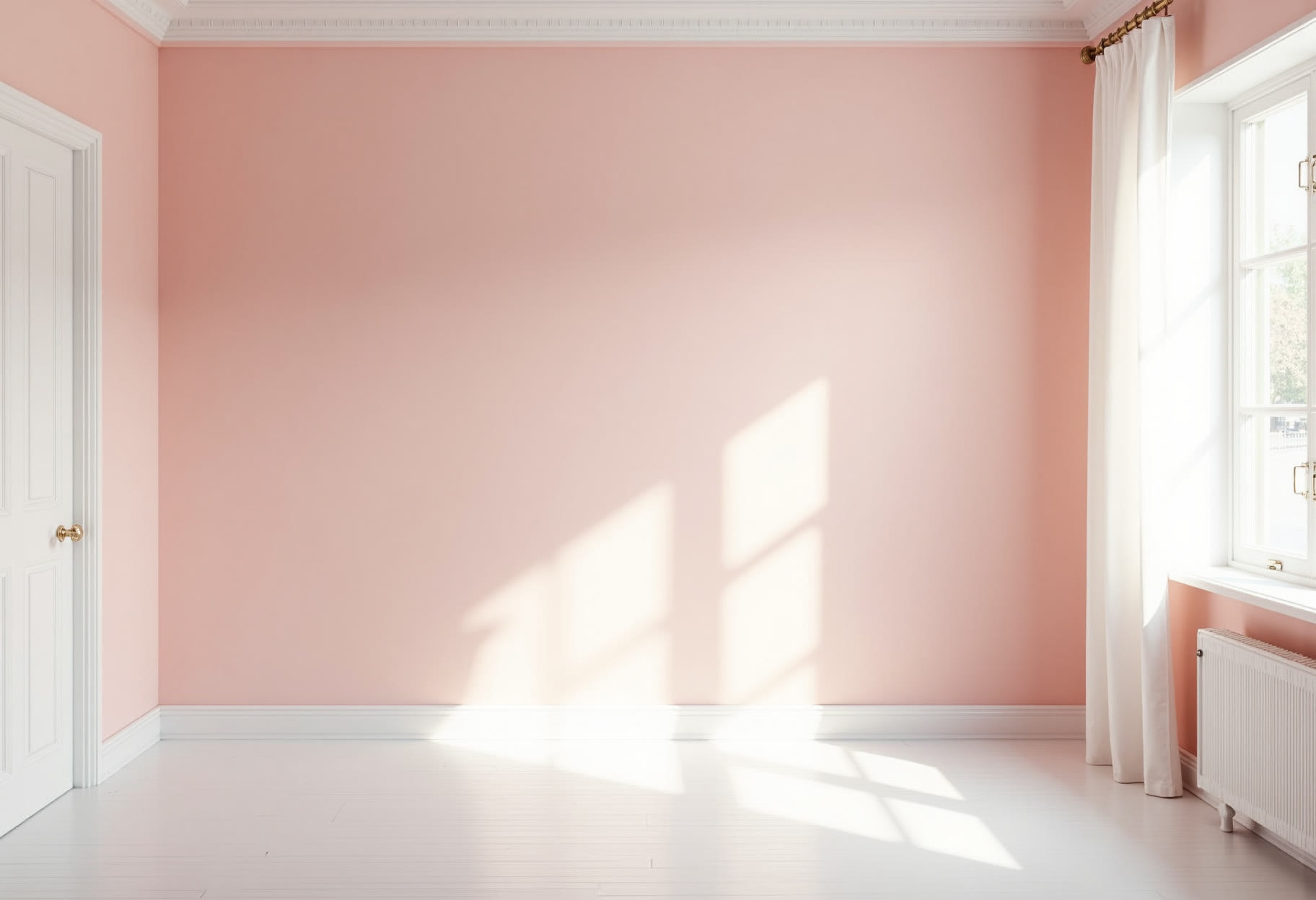 Bright repainted bedroom